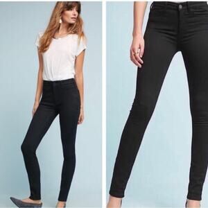 Pilcro and the Letterpress High Rise Skinny Jeans Black Denim Size 29